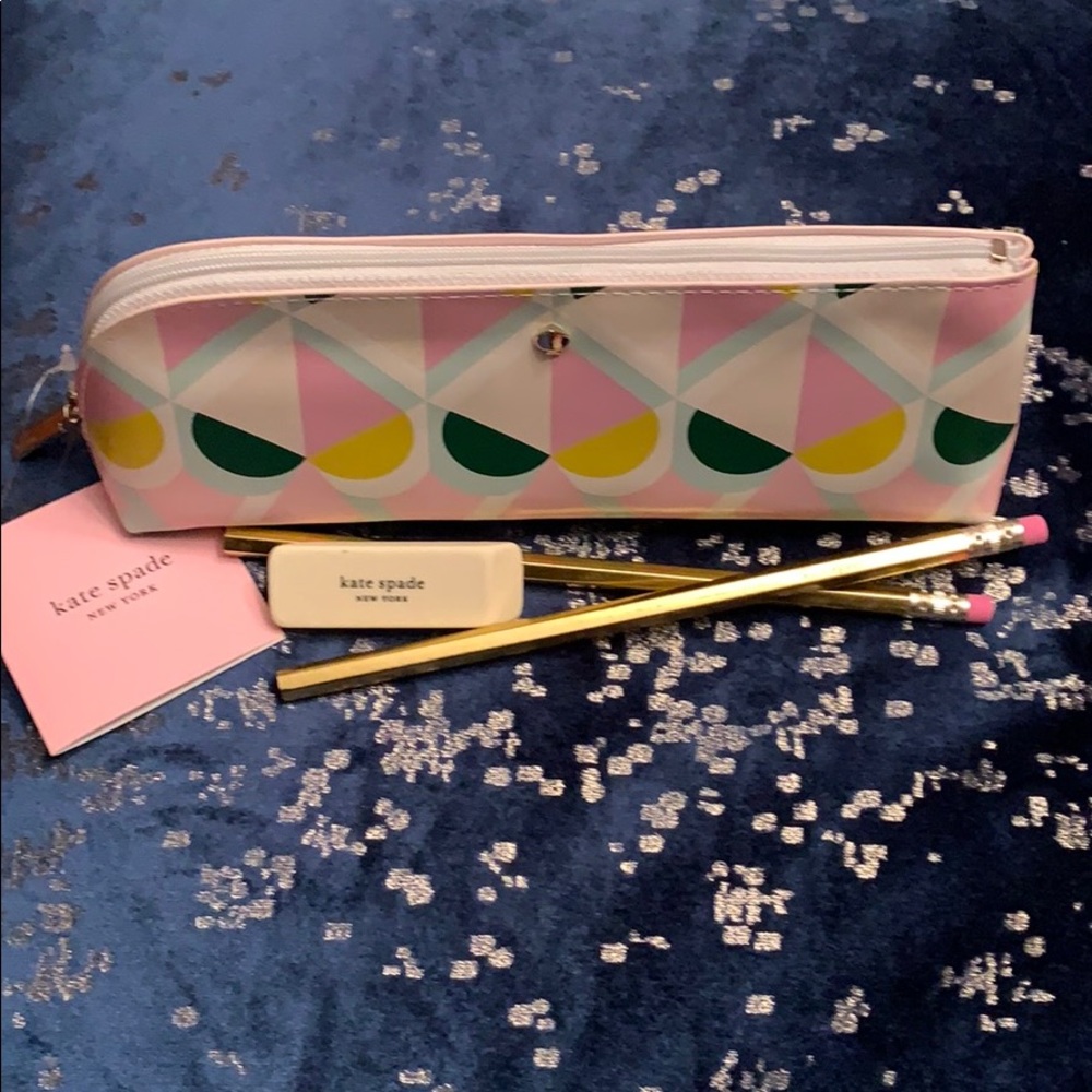 NWT Kate Spade Pencil Case and Accessories